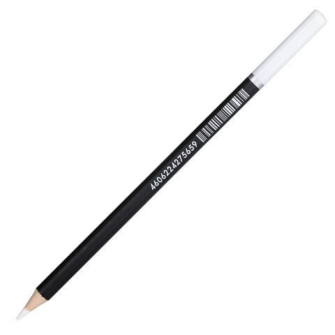 Карандаш художественный белый BRAUBERG ART 12 шт. CLASSIC, 1 шт., МЯГКИЙ грифель 3,3 мм, 181695