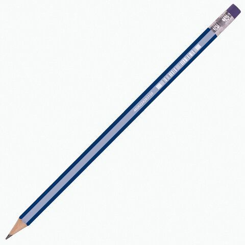 Карандаш чернографитный BRAUBERG 72 шт. &quot;GX-100&quot;, 1 шт., HB, с ластиком, корпус синий, 181720