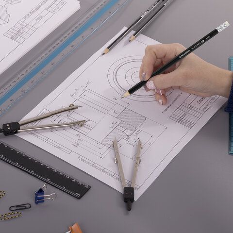 Карандаш чернографитный BRAUBERG 72 шт. &quot;Style PRO&quot;, 1 шт., HB, с ластиком, корпус черный, 181723