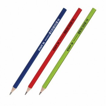 Карандаш чернографитный STAFF 72 шт. "Basic" BLP-743, 1 шт., НВ, пластиковый, корпус ассорти, 181743