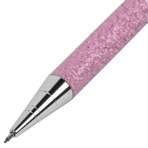 Карандаш механический 0,5 мм, HB, BRAUBERG &quot;ROSE PINK&quot;, металлический корпус, 181979