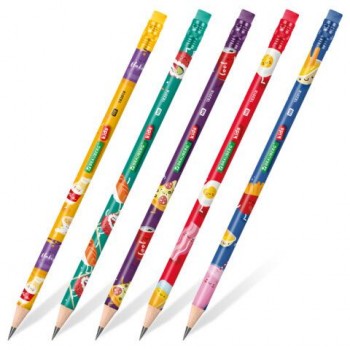 Карандаш чернографитный BRAUBERG 36 шт. KIDS "FOOD", 1 шт, HB, с ластиком, корпус ассорти, 182018