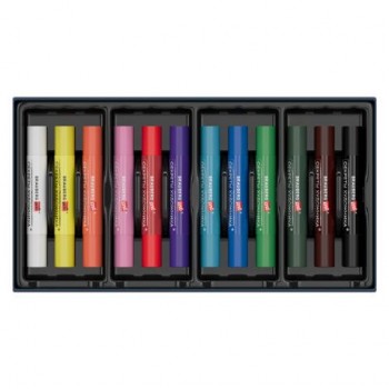 Пастель масляная BRAUBERG ART "Секреты художника", УТОЛЩЕННАЯ, 12 цветов, круглое сечение, 182099