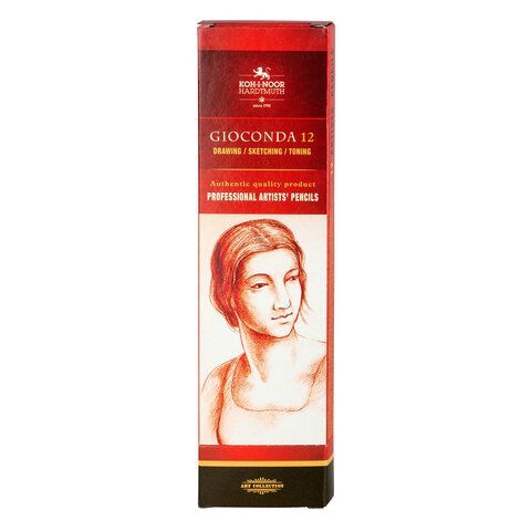 Карандаш угольный KOH-I-NOOR, 1 шт., "Gioconda" EXTRA, белый, HB, 8812003003KS