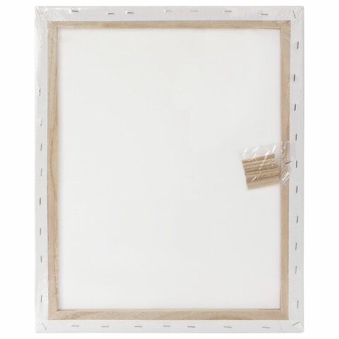 Холст на подрамнике BRAUBERG ART DEBUT, 40х50см, грунтованный, 100% хлопок, мелкое зерно, 191024