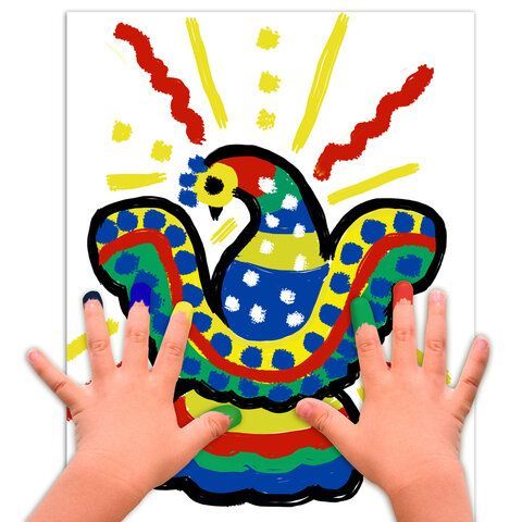 Краски пальчиковые сенсорные для малышей от 1 года, 4 цвета по 40 мл, BRAUBERG KIDS, 192280