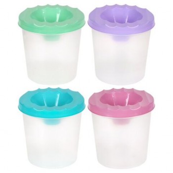 Стакан-непроливайка BRAUBERG KIDS 60 шт., пастельные цвета, ассорти, 192738