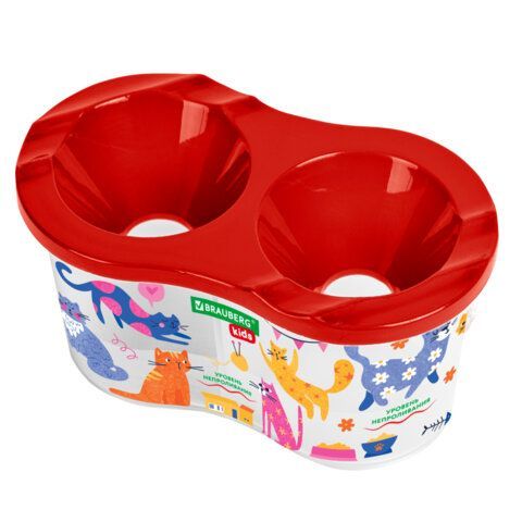 Стакан-непроливайка двойной с рисунком, ассорти, BRAUBERG KIDS 30 шт., 192740