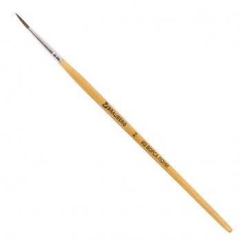Кисть BRAUBERG 4 шт., пони, круглая, № 2, 200188