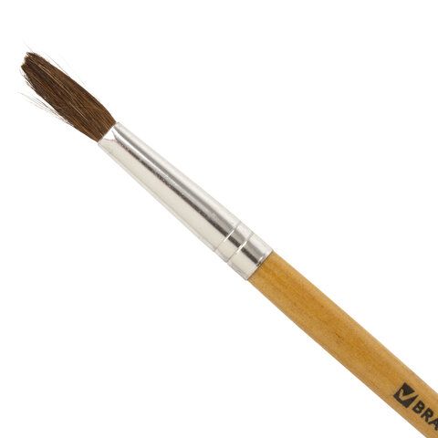 Кисть BRAUBERG 3 шт., пони, круглая, № 5, 200191