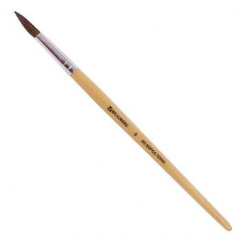 Кисть BRAUBERG 2 шт., пони, круглая, № 6, 200192