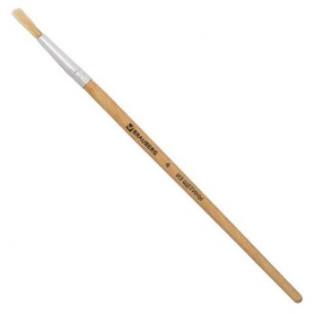 Кисть BRAUBERG 3 шт., щетина, круглая, № 4, 200195