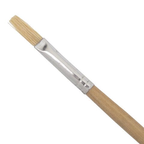 Кисть BRAUBERG 3 шт., щетина, плоская, № 6, 200201