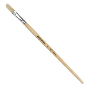 Кисть BRAUBERG 2 шт., щетина, плоская, № 8, 200202