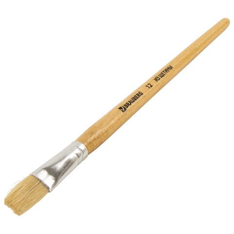 Кисть BRAUBERG 2 шт., щетина, плоская, № 12, 200204