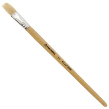 Кисть BRAUBERG 2 шт., щетина, плоская, № 12, 200204