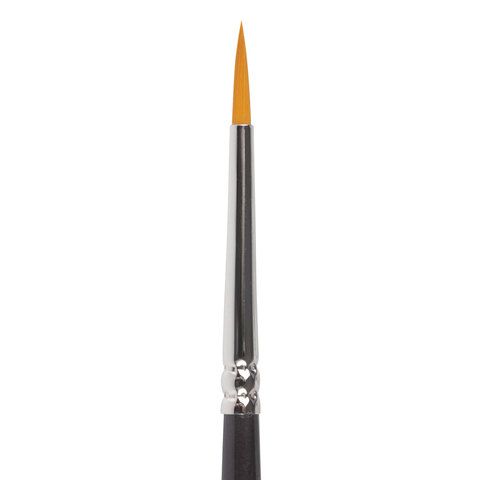 Кисть художественная проф. BRAUBERG ART 5 шт. CLASSIC, синтетика жесткая, круглая, № 2, короткая ручка, 200645