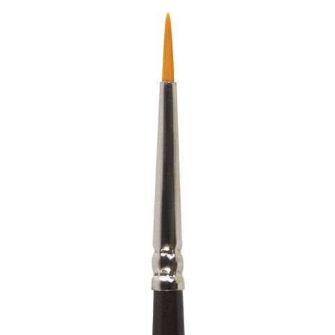 Кисть художественная проф. BRAUBERG ART 5 шт. CLASSIC, синтетика жесткая, круглая, № 0, длинная ручка, 200655