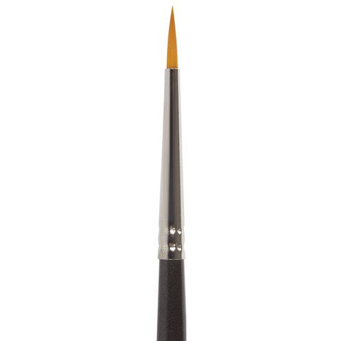 Кисть художественная проф. BRAUBERG ART 5 шт. CLASSIC, синтетика жесткая, круглая, № 1, длинная ручка, 200656