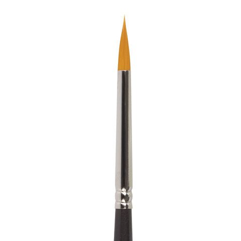 Кисть художественная проф. BRAUBERG ART 5 шт. CLASSIC, синтетика жесткая, круглая, № 3, длинная ручка, 200658