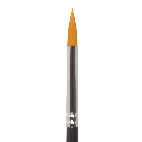 Кисть художественная проф. BRAUBERG ART 5 шт. CLASSIC, синтетика жесткая, круглая, № 4, длинная ручка, 200659