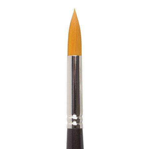 Кисть художественная проф. BRAUBERG ART 2 шт. CLASSIC, синтетика жесткая, круглая, № 10, длинная ручка, 200662