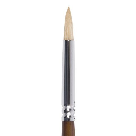 Кисть художественная профессиональная BRAUBERG ART 5 шт. CLASSIC, щетина, круглая, № 4, длинная ручка, 200708