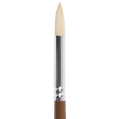 Кисть художественная профессиональная BRAUBERG ART 5 шт. CLASSIC, щетина, круглая, № 6, длинная ручка, 200709