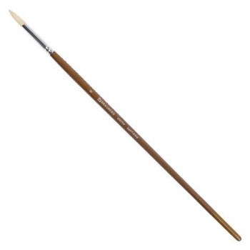 Кисть художественная профессиональная BRAUBERG ART 5 шт. CLASSIC, щетина, круглая, № 6, длинная ручка, 200709