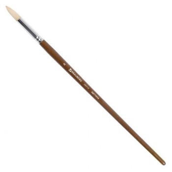 Кисть художественная профессиональная BRAUBERG ART 2 шт. CLASSIC, щетина, круглая, № 8, длинная ручка, 200710