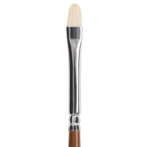 Кисть художественная профессиональная BRAUBERG ART 5 шт. CLASSIC, щетина, овальная, № 4, длинная ручка, 200728