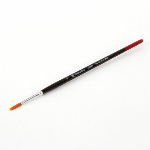 Кисть BRAUBERG 30 шт. синтетика, плоская, №4, 200867