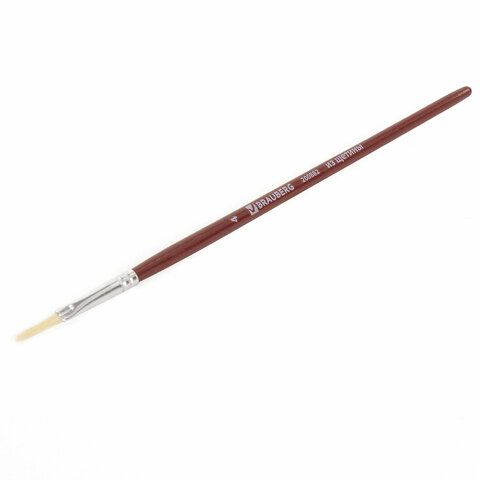 Кисть BRAUBERG 5 шт. щетина, плоская, №4, 200882