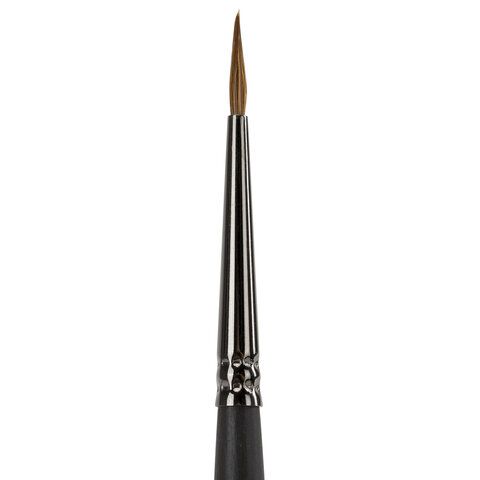 Кисть художественная проф. BRAUBERG ART 2 шт. CLASSIC, колонок, круглая, № 1, короткая ручка, 200930
