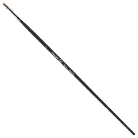 Кисть художественная проф. BRAUBERG ART 3 шт. CLASSIC, колонок, плоская, № 2, длинная ручка, 200936