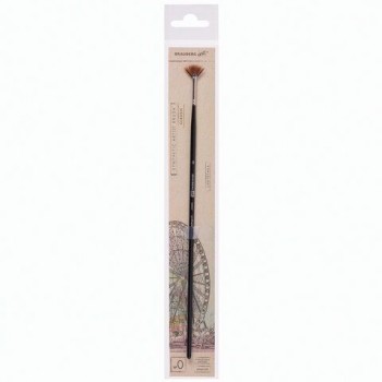 Кисть художественная профессиональная BRAUBERG ART 3 шт. CLASSIC, синтетика, мягкая, веерная, № 0, длинная ручка, 200947