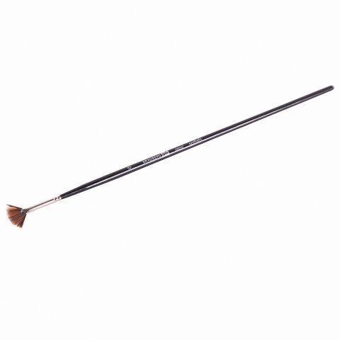 Кисть художественная профессиональная BRAUBERG ART 3 шт. CLASSIC, синтетика, мягкая, веерная, № 0, длинная ручка, 200947
