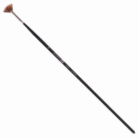 Кисть художественная профессиональная BRAUBERG ART 3 шт. CLASSIC, синтетика, мягкая, веерная, № 0, длинная ручка, 200947