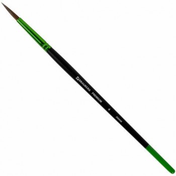 Кисть из ворса пони № 4, BRAUBERG 30 шт. PREMIUM, 200983