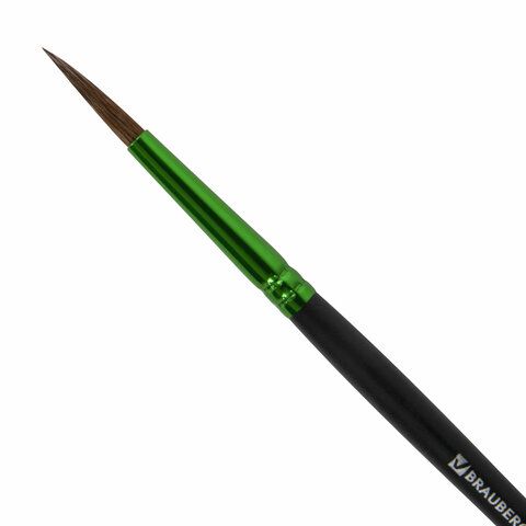 Кисть из ворса пони № 4, BRAUBERG 30 шт. PREMIUM, 200983