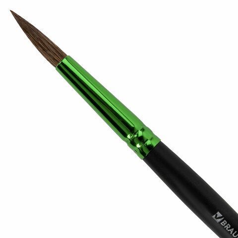 Кисть из ворса пони № 7, BRAUBERG 15 шт. PREMIUM, 200986