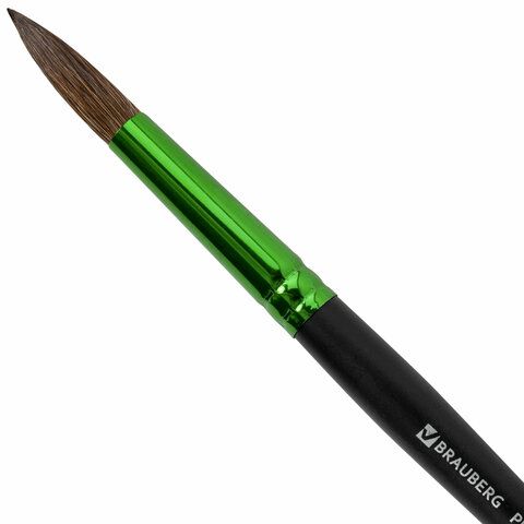 Кисть из ворса пони № 9, BRAUBERG 4 шт. PREMIUM, 200988