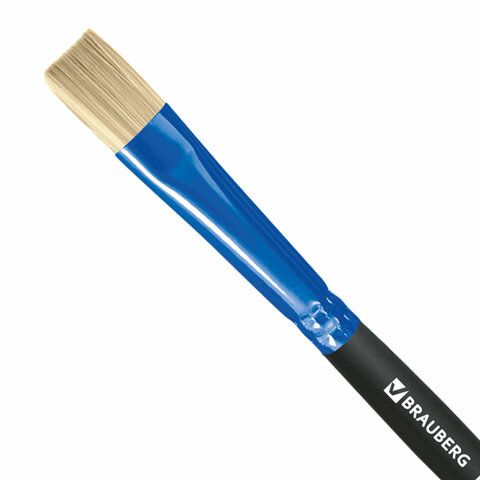 Кисть щетина, плоская № 8, BRAUBERG 15 шт. PREMIUM, 200996