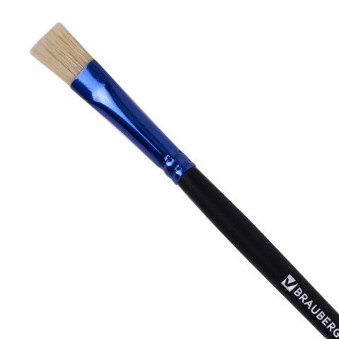 Кисть щетина, плоская № 10, BRAUBERG 15 шт. PREMIUM, 200997