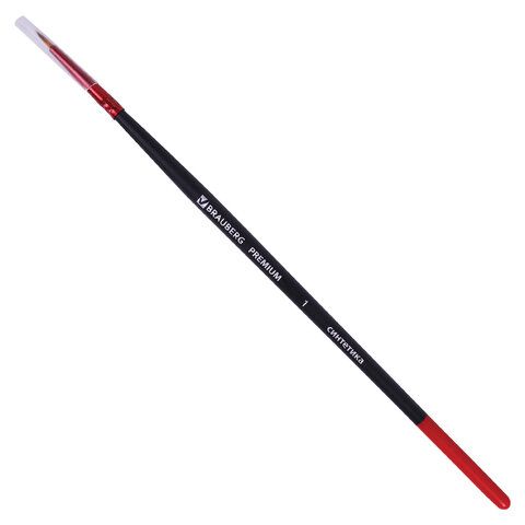 Кисть синтетика, круглая № 1, BRAUBERG 30 шт. PREMIUM, 201000