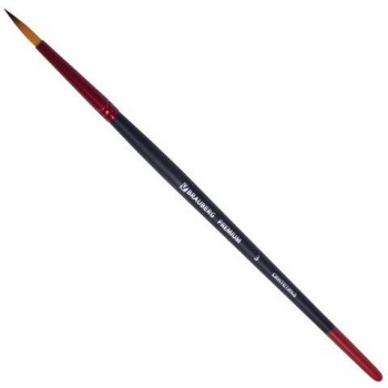 Кисть синтетика, круглая №3, BRAUBERG 30 шт. PREMIUM, 201002