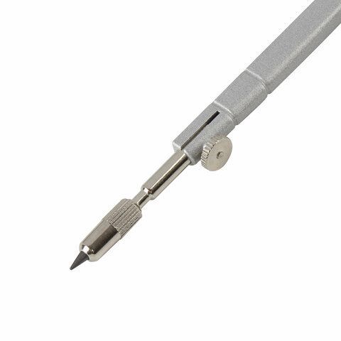 Готовальня BRAUBERG &quot;Klasse&quot;, 7 предметов: циркуль+кронциркуль, рейсфедер + держатель, 2 вставки, грифель, 210344