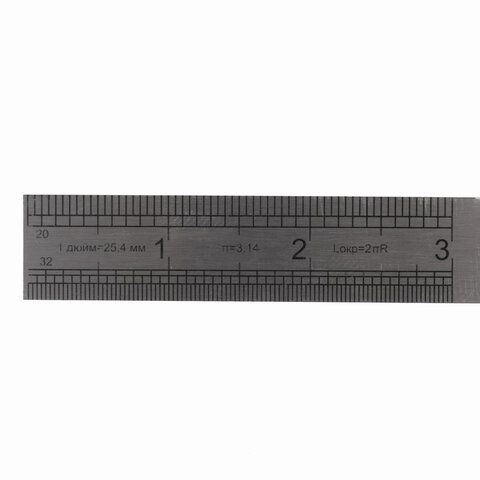 Линейка металлическая 15 см, BRAUBERG 3 шт., европодвес, 210630