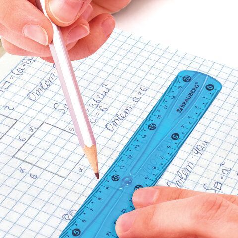 Линейка 20 см гибкая BRAUBERG 2 шт. &quot;FLEX&quot;, пластиковая, ассорти, европодвес, 210674