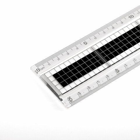 Линейка пластик 50 см BRAUBERG &quot;EXTRA&quot;, прочная, прозрачная, черно-белая печать, европодвес, 210745